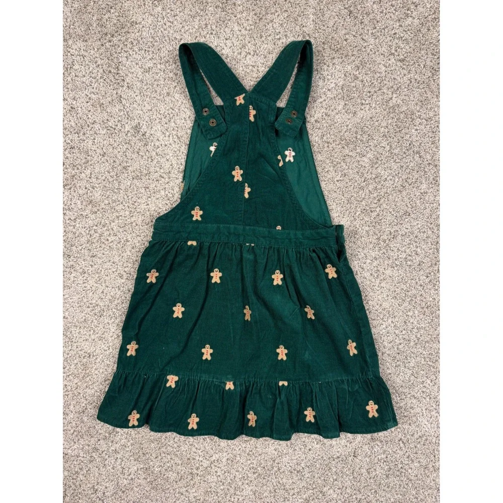 Gymboree Jumper Dress Kids Size 6 Green Gingerbread Corduroy Overall